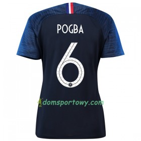Koszulka Francja Pogba 6 Damska Domowe Koszulki Piłkarskie Mistrzostwa Świata 2018